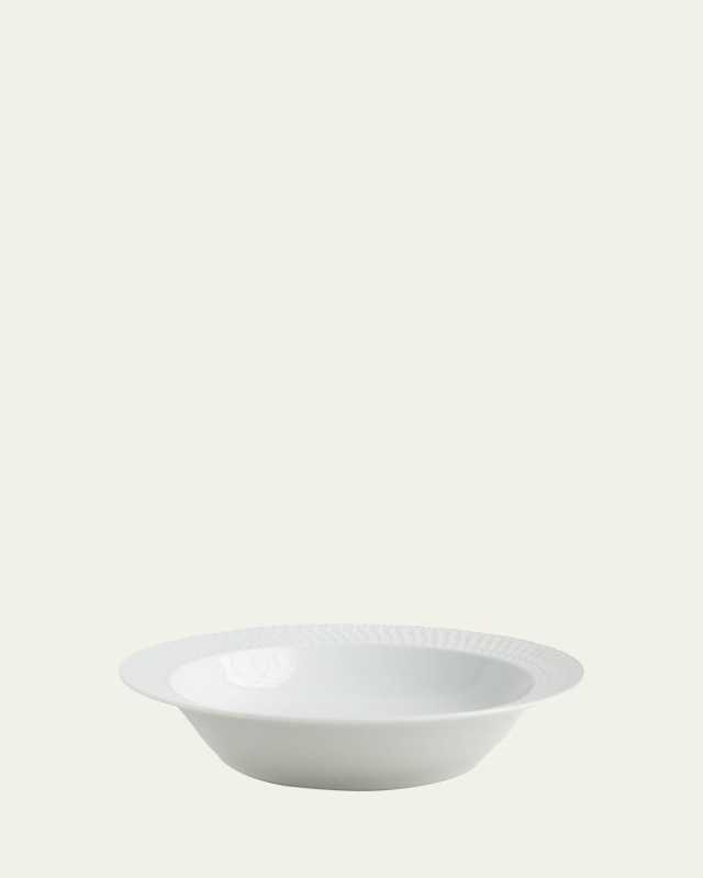 Twist White Deep Round Dish
